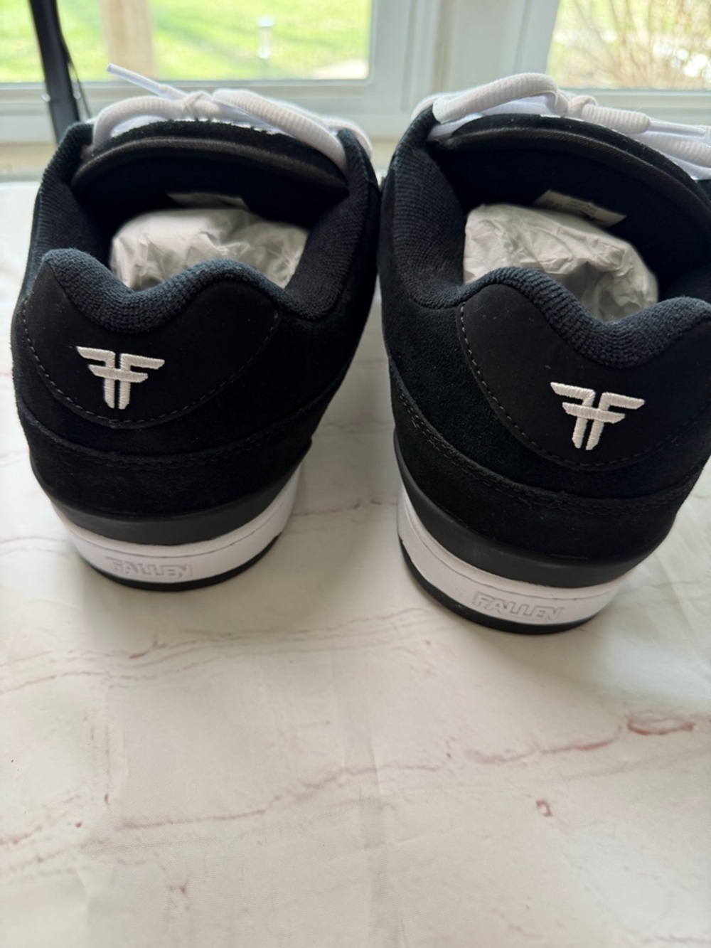 Heritage Black and White Men's Low-Top Sneakers - Picture 3 of 5